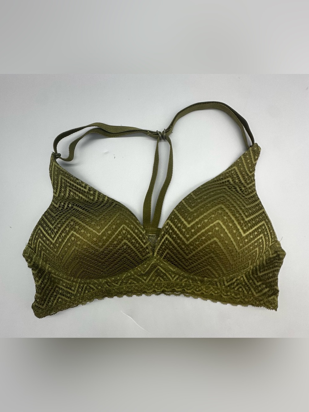 No Boundries olive green, wireless bralette, Bra